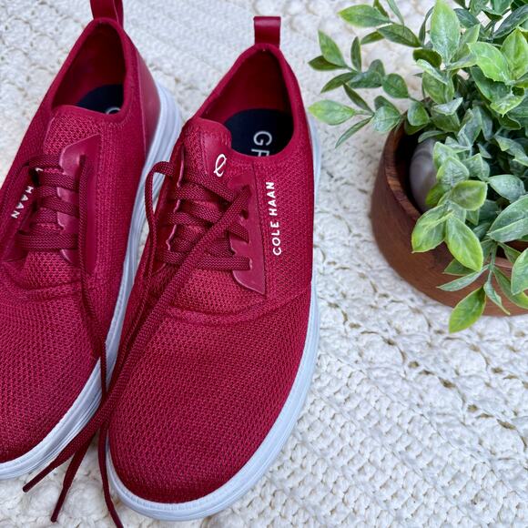 COLE HAAN Men's 8.5 M Generation GRANDSPORT Stitchlite Sneaker Shoe Red White - Picture 3 of 11